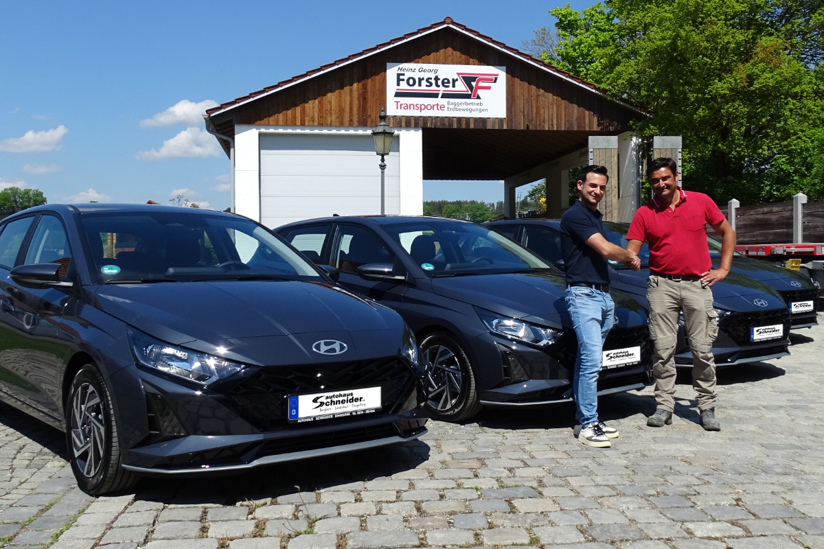 Forster Transporte: 4 Hyundai i20 im Einsatz