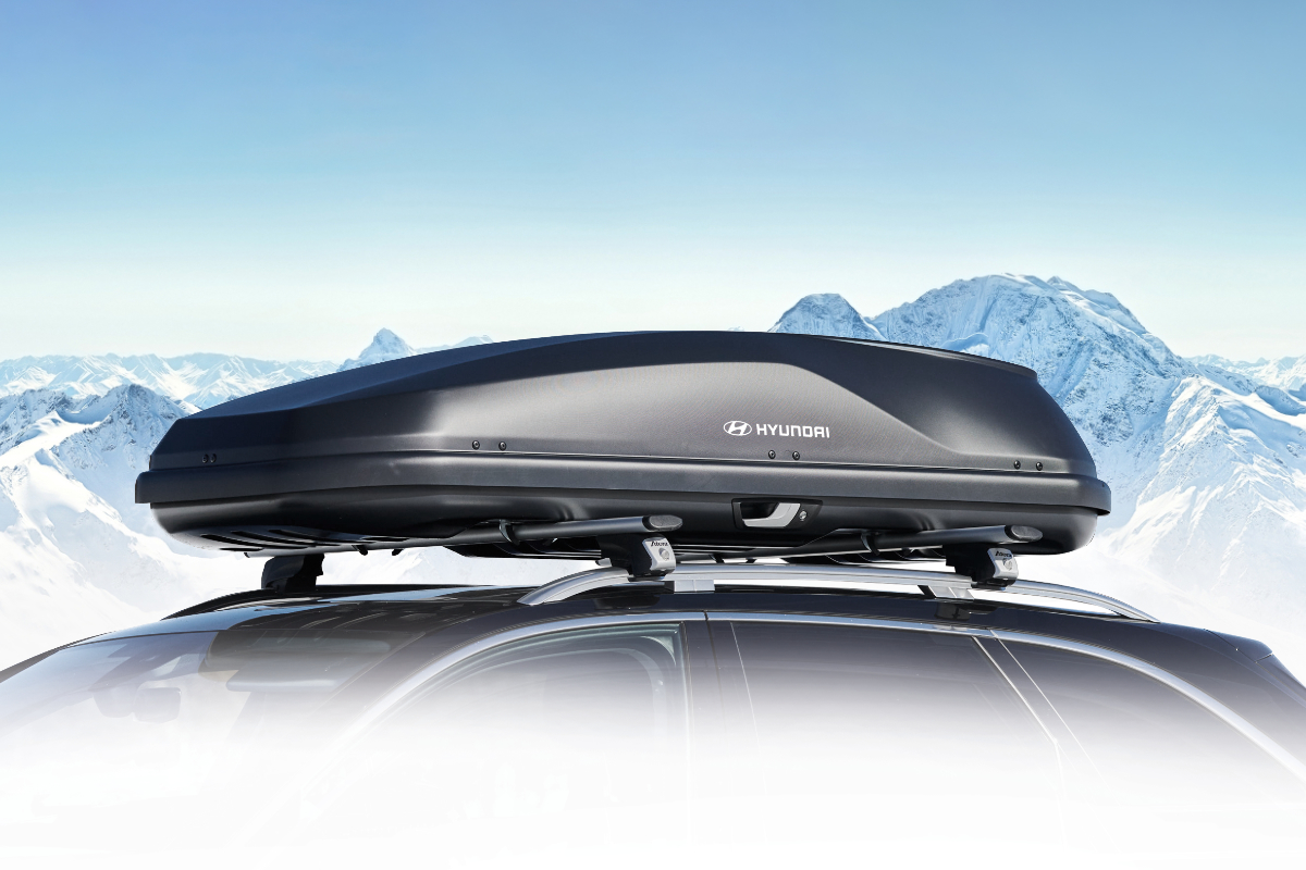 dachbox – hintergrund berge mit schnee