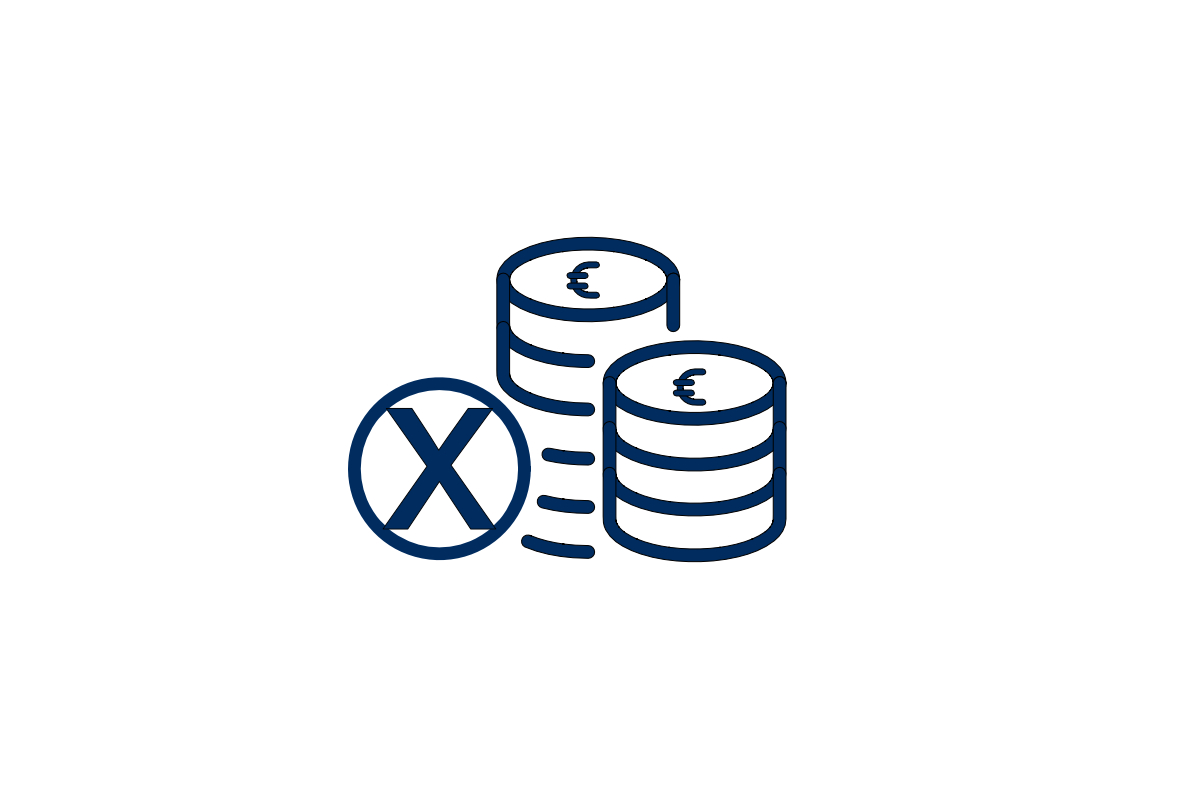 icons blau euro munze